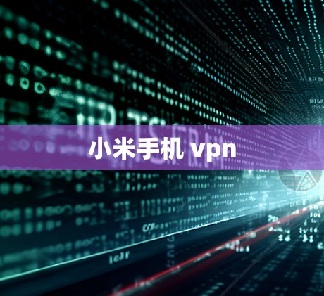 小米手机 vpn